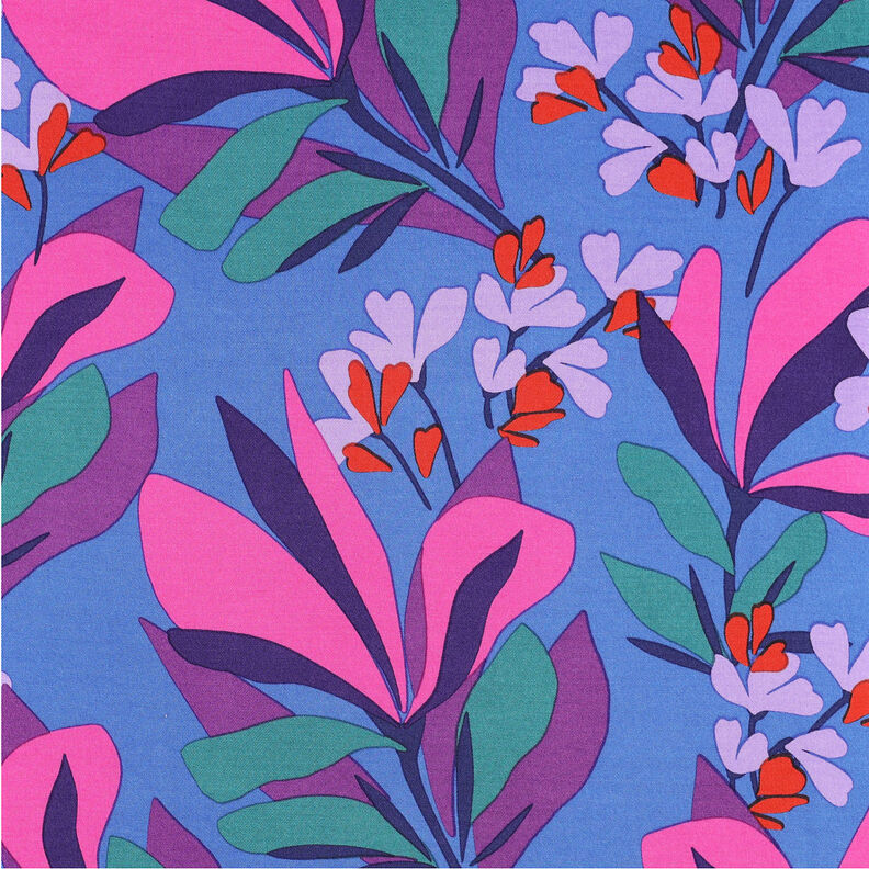 Rosella Stretch Spring Garden | Nerida Hansen – bleu roi/lilas rouge,  image number 1