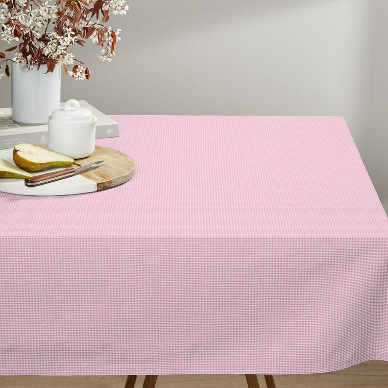 Tissu en coton Vichy à carreaux 0,2 cm – rose/blanc,  image number 7