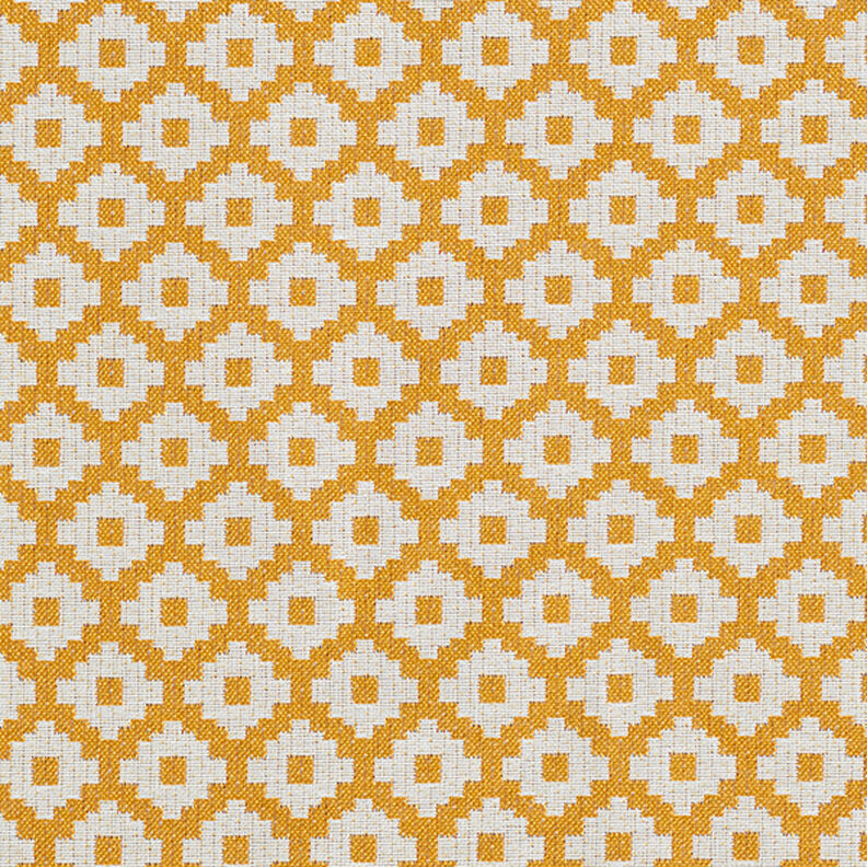 Tissu d'extérieur jacquard Losanges – moutarde,  image number 1