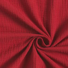 GOTS Tissu double gaze de coton | Tula – rouge bordeaux, 