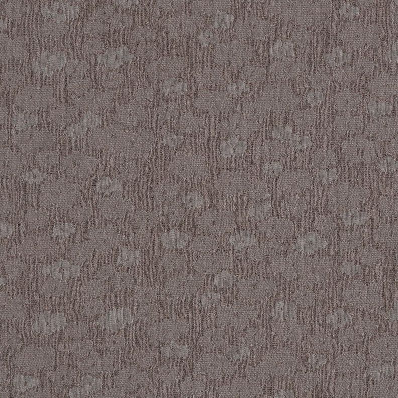 Tissu double gaze de coton Jacquard Fleurs – marron noir,  image number 3