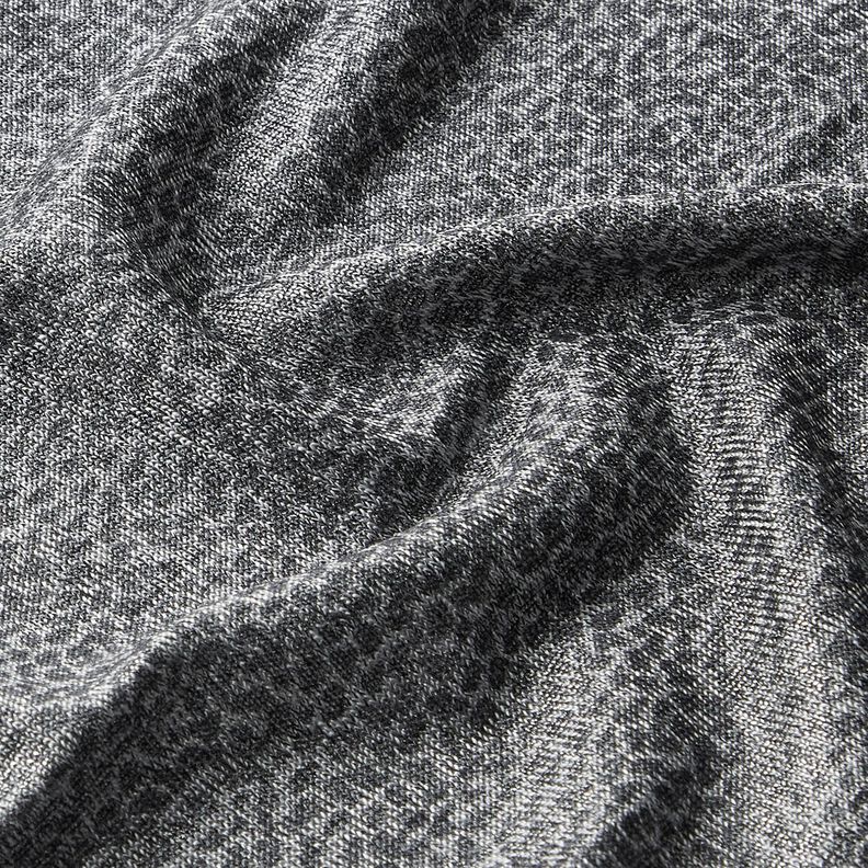 Jersey jacquard motif léopard – argent/gris,  image number 2