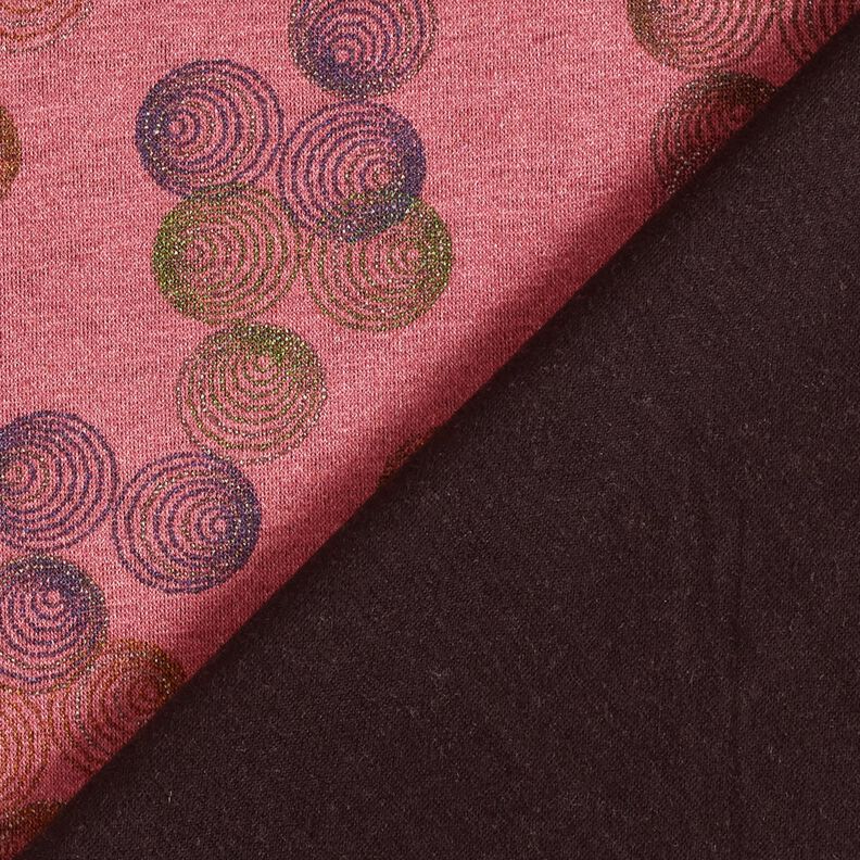 Jersey viscose Cercles colorés – mauve,  image number 4