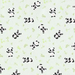 Tissu en coton Cretonne Panda câlin – vert, 