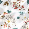 Tissu en coton Cretonne Branches de Noël – blanc/vert sapin,  thumbnail number 2