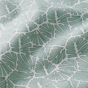 Coton enduit Mini feuilles abstraites – menthe clair/blanc, 