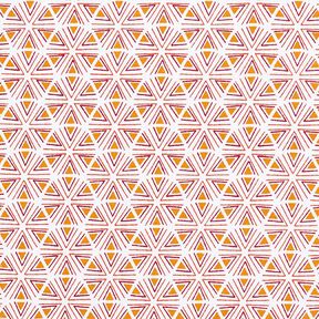 Tissu en coton Cretonne Formes géométriques – blanc/jaune curry, 