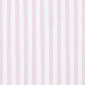 Tissu de décoration Semi-panama rayures verticales – rosé/blanc, 