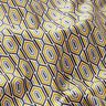 Tissu en coton Cretonne Hexagones motif rétro – bleu marine/jaune ocre,  thumbnail number 2