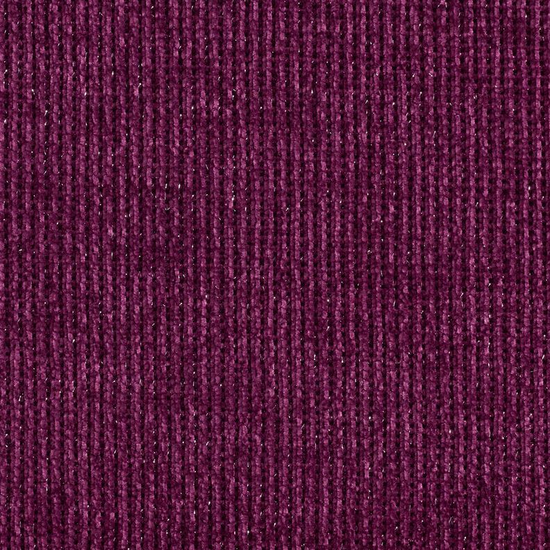 Chenille à paillettes – aubergine/argent métallisé,  image number 1