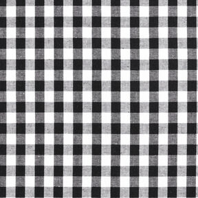 Tissu en coton Vichy à carreaux 1 cm – noir/blanc, 