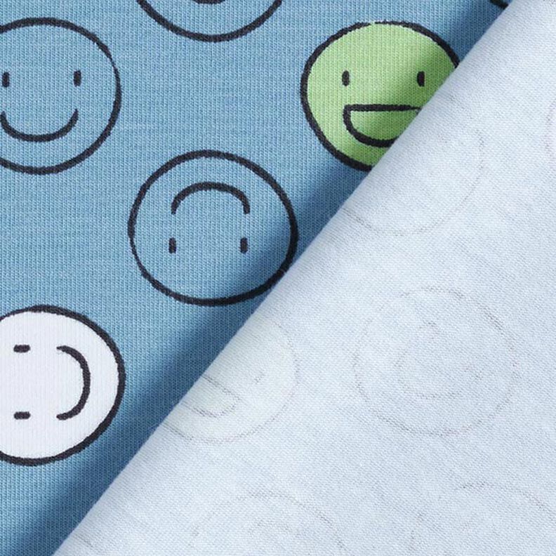 Jersey coton Smiley scintillant dans la nuit – bleu jean,  image number 6