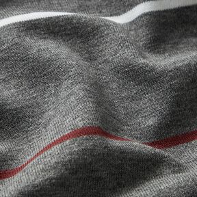 Jersey coton Rayures colorées – gris schiste, 