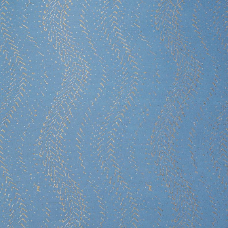 Tissu de doublure Jacquard Motif écaille – bleu/or,  image number 1