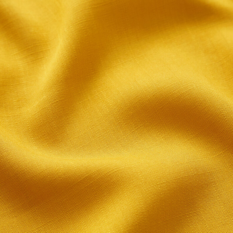 Tissu en viscose aspect lin – jaune curry,  image number 2