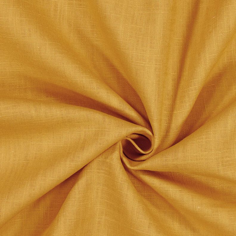 Tissu de lin en ramie mélangée medium – moutarde,  image number 1