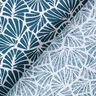 Coton enduit Mini feuilles abstraites – bleu océan/blanc,  thumbnail number 5