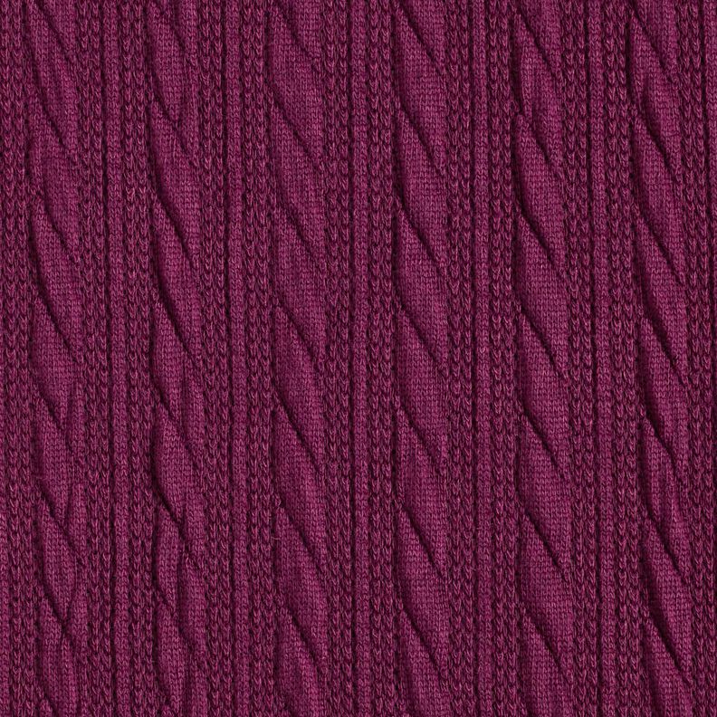 Tricot Cloqué Torsades – merlot,  image number 1