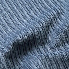 Velours fantaisie à côtes larges et étroites – bleu jean, 