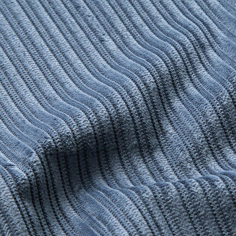 Velours fantaisie à côtes larges et étroites – bleu jean,  image number 2