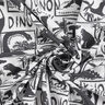 Jersey coton Patchs dinosaures | by Poppy blanc/anthracite,  thumbnail number 3