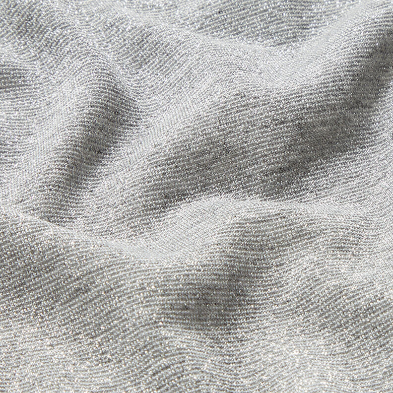 Jersey pailleté mélangé – argent,  image number 2