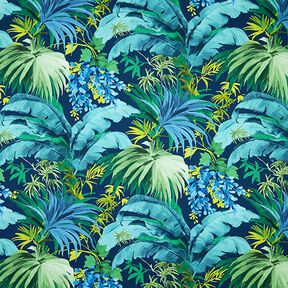 Tissu de décoration semi-panama Polinesia – bleu/vert, 
