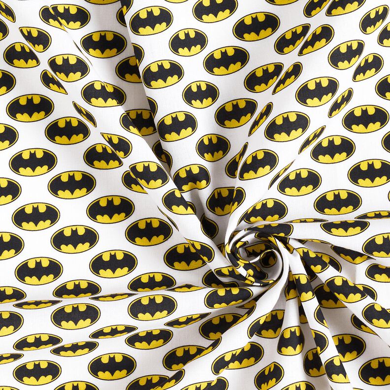 Popeline coton Logo Batman Tissu sous licence | DC Comics – blanc,  image number 3