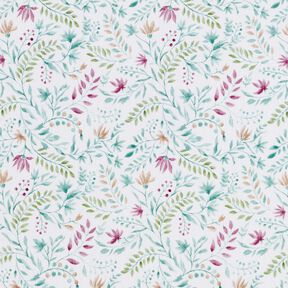 Popeline coton Rêve floral Impression numérique – blanc/eucalyptus, 
