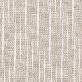 Tissu de décoration Semi-panama Rayures fines – nature/blanc, 