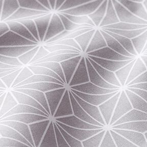 Tissu en coton Cretonne Étoiles japonaises Asanoha – gris, 