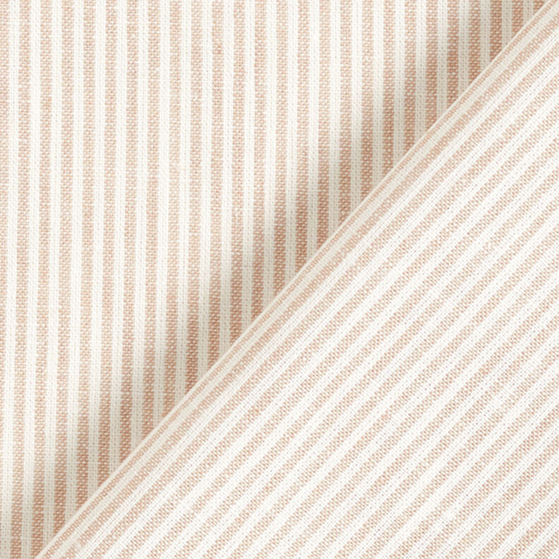 Mélange lin coton Rayures étroites – beige/écru,  image number 4