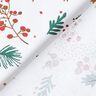 Tissu en coton Cretonne Branches de Noël – blanc/vert sapin,  thumbnail number 4