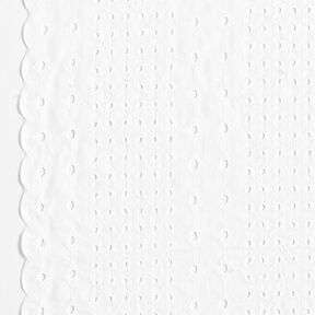 Tissu en coton Décor de broderie ajourée – blanc, 