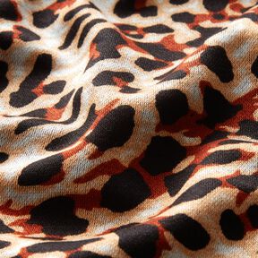 Jersey viscose Petit imprimé léopard – terre cuite/abricot, 
