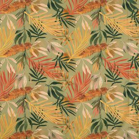 Tissu de décoration Semi-panama Feuilles de palmier numériques – kaki clair, 