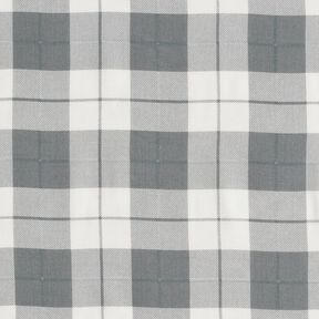 Tissu de coton fin à carreaux – gris clair/blanc, 