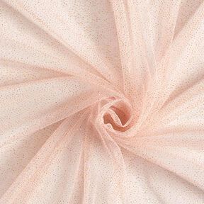 Tissu tulle scintillant – rose clair/or, 