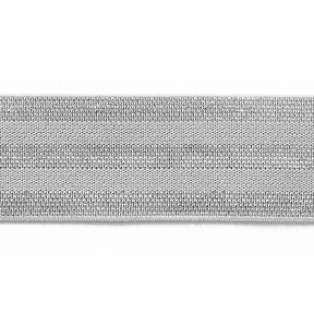 Ruban élastique à rayures [40 mm] – gris clair/argent, 