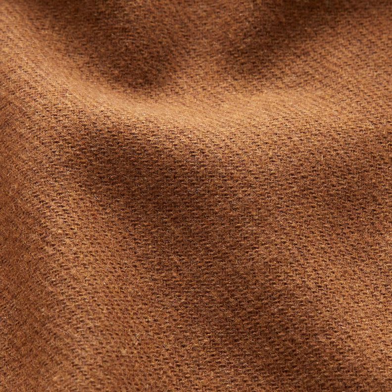 Tissu pour manteau en laine mélangée, uni – marron,  image number 2