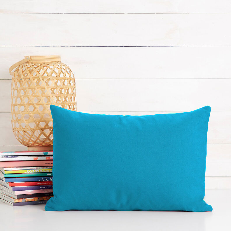 Tissu en coton Cretonne Uni – turquoise,  image number 9