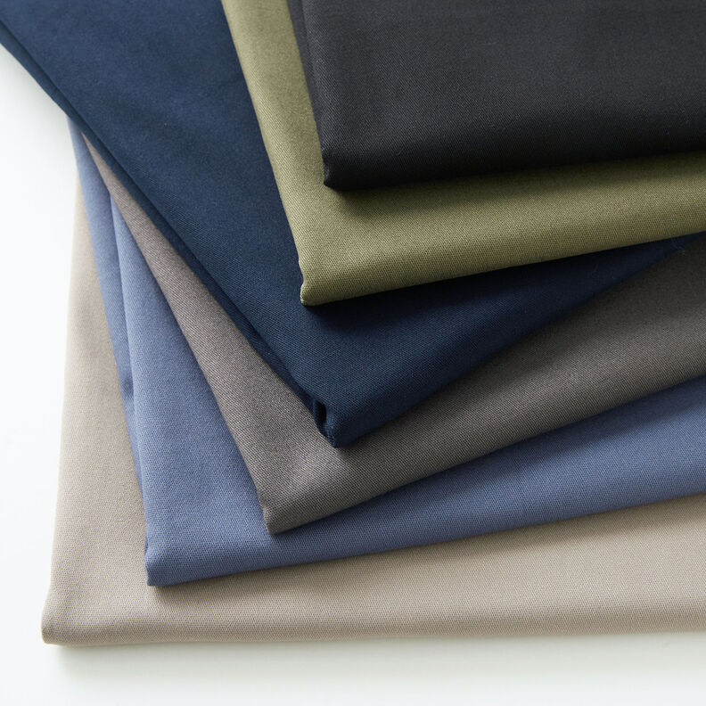 Sergé coton Stretch – gris bleu,  image number 4