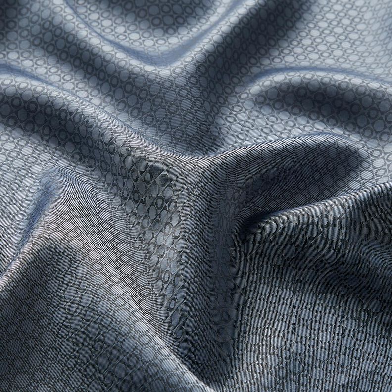 Tissu de doublure Jacquard Petites boîtes et points – bleu acier,  image number 2