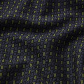 Jersey jacquard à motif de grille – olive/lilas, 