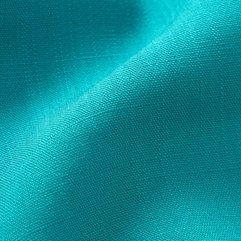 Tissu en viscose aspect lin – turquoise,  image number 3