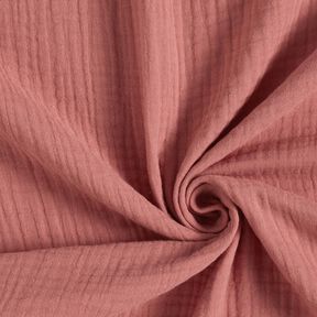 Tissu triple gaze de coton Uni – vieux rose, 