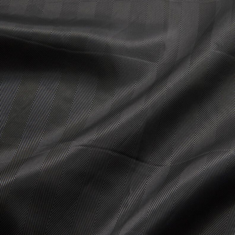 Tissu de doublure Jacquard Chevrons – noir,  image number 2