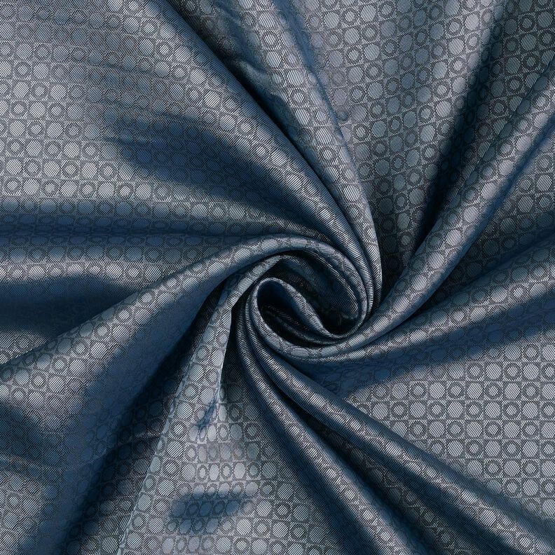 Tissu de doublure Jacquard Petites boîtes et points – bleu acier,  image number 1