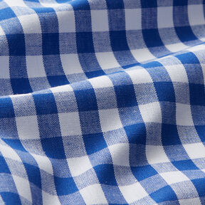 Tissu en coton Vichy à carreaux 1 cm – bleu roi/blanc, 