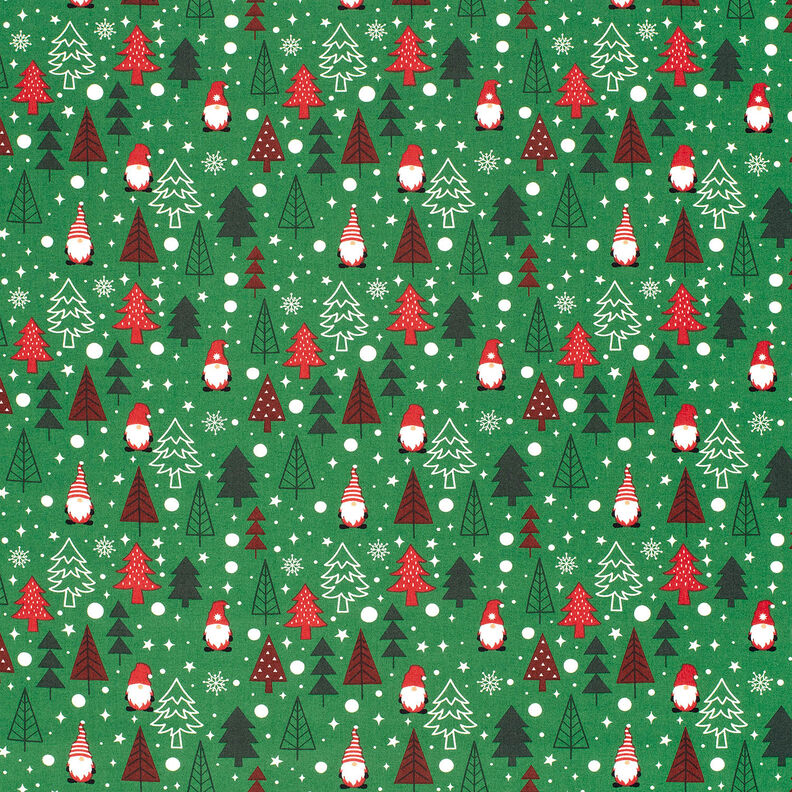 Tissu en coton Popeline Lutins et sapins – vert,  image number 6